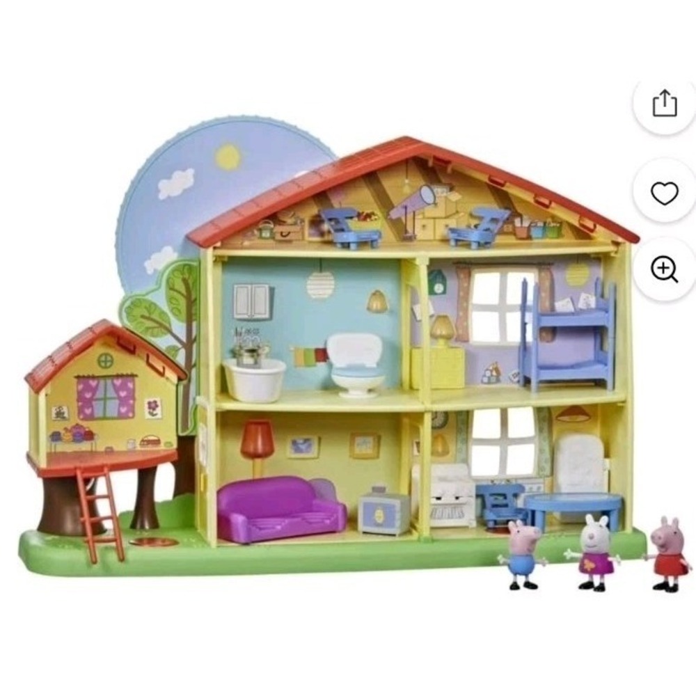 Peppa Pig Peppa's PLAYTIME TO BEDTIME House SOUNDS-LIGHTS Dollhouse Playset